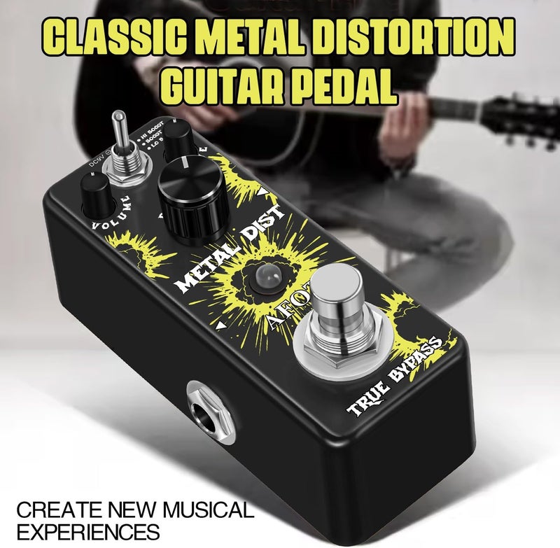 AFOT Vintage Distortion Pedal, Metal Distortion Pedal 3 Working Modes, Warm Smooth Wide Range of Vintage Distortion Sound, Mini Effect Pedal True Bypass - Image 1